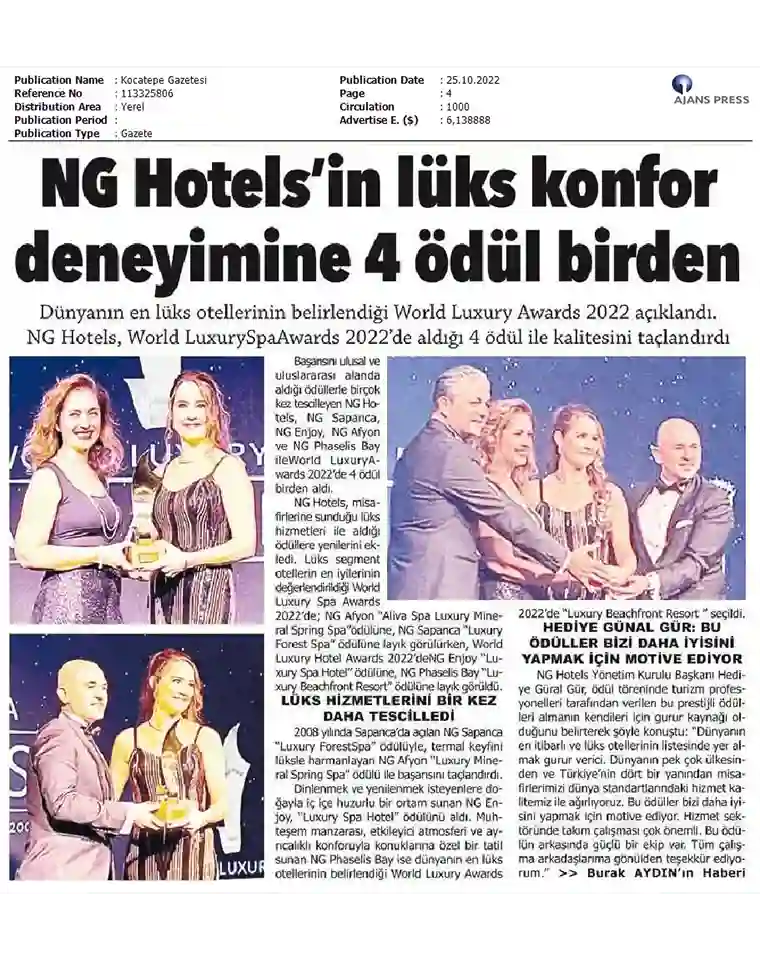 Ng Hotels Basinda Biz Kocatepe Gazetsi