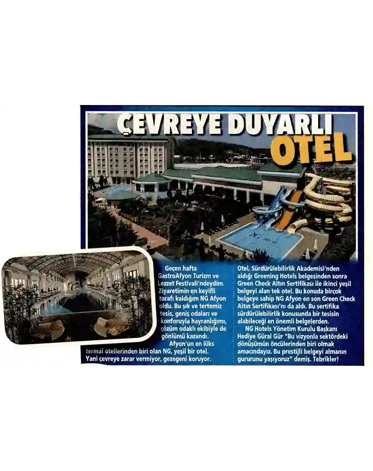 Ng Hotels Basinda Biz Cevreye Duyarli Otel Card