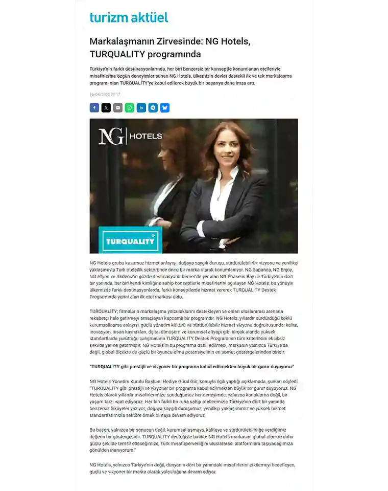 Ng Hotels Basinda Biz Turquality Card