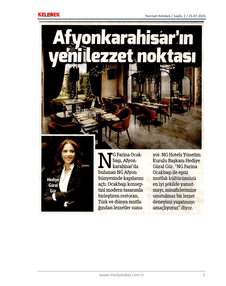 Ng Hotels Basında Biz Yeni Lezzet Noktası